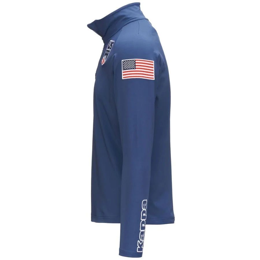 Kappa USA Ski Team First Layer Shirt  - Blue Fiord