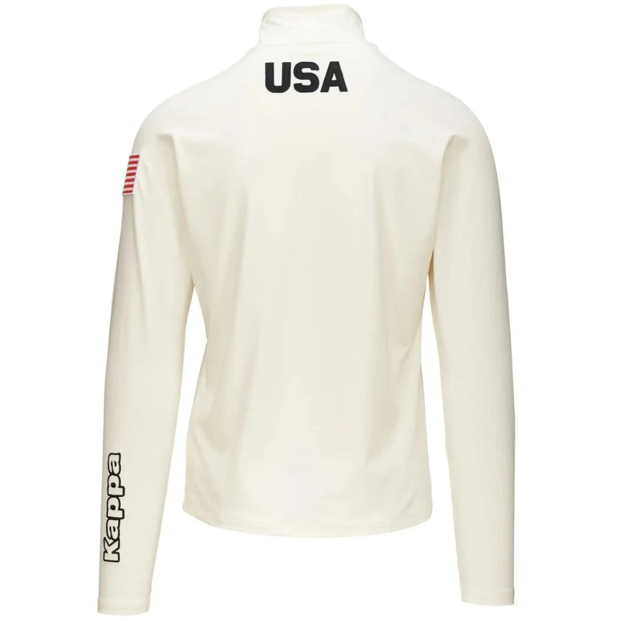 Kappa USA Ski Team First Layer Shirt  - White Milk