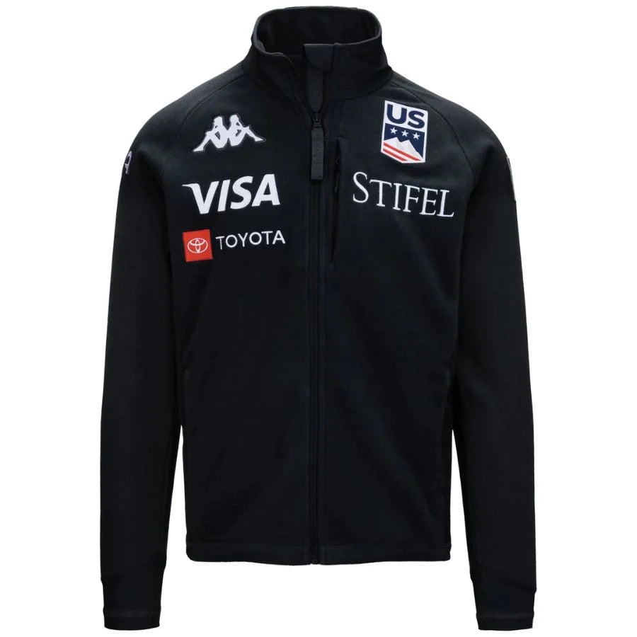 Kappa Men USA Team Fleece Mid Layer Jacket  - Blue Dark Navy