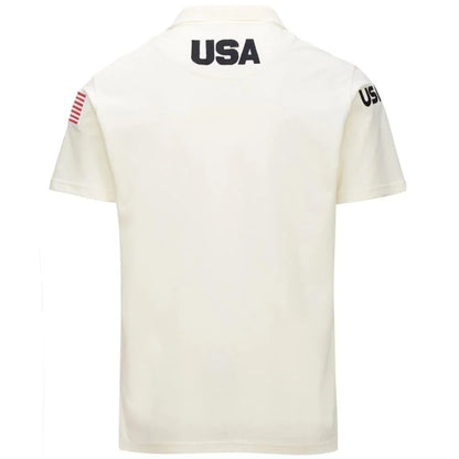 Kappa Men USA Ski Team Polo Shirt  - White Milk