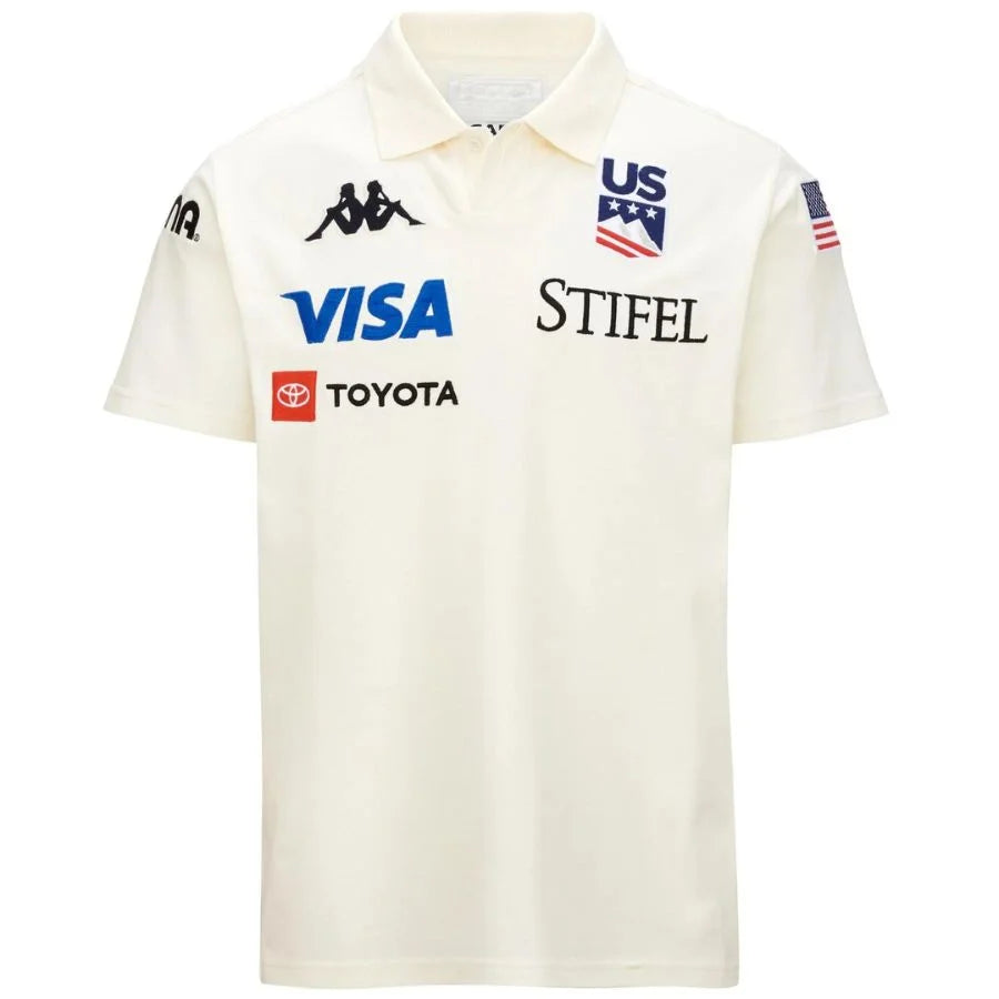 Kappa Men USA Ski Team Polo Shirt  - White Milk