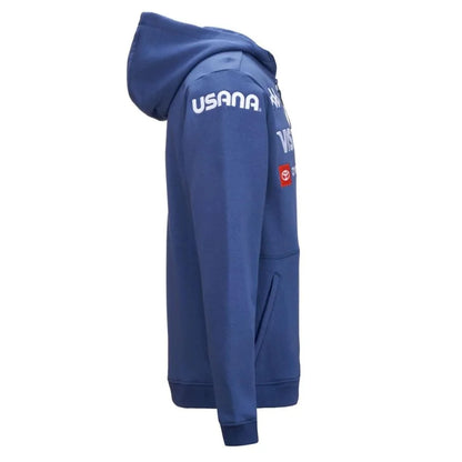 Kappa USA Team Sweater Hoodie Jacket  - Blue Fiord