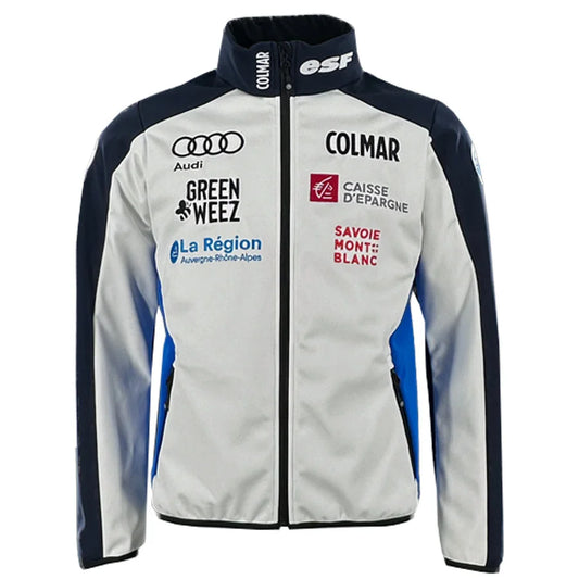 Colmar Men French Ski Team Soft Shell Jacket - White Blue