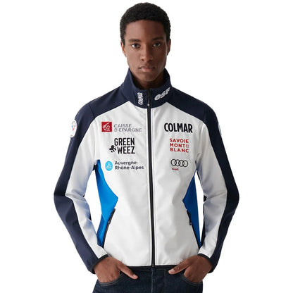 Colmar Men French Ski Team Soft Shell Jacket - White Blue