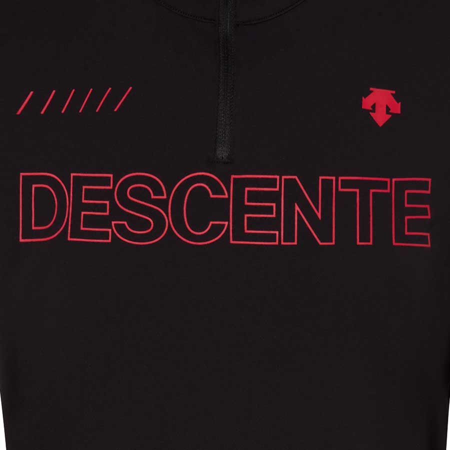 Descente Men Swiss Ski Team Logo First Layer Shirt - Black