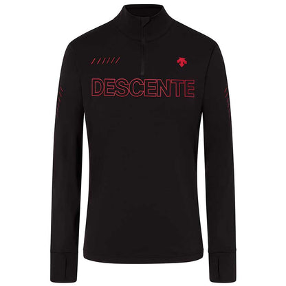 Descente Men Swiss Ski Team Logo First Layer Shirt - Black