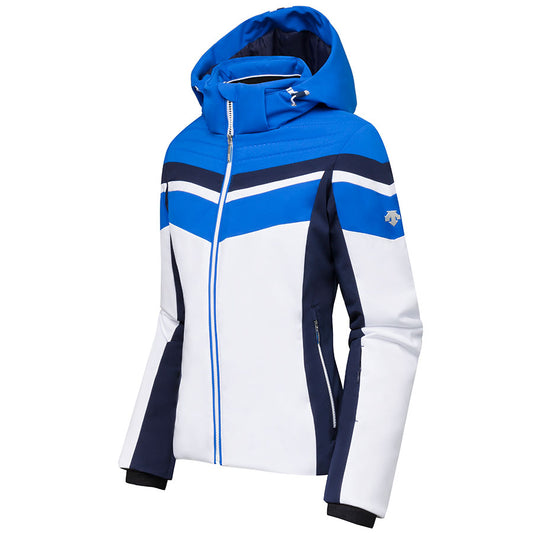 Descente Women Julia Ski Jacket – White Victoria Blue