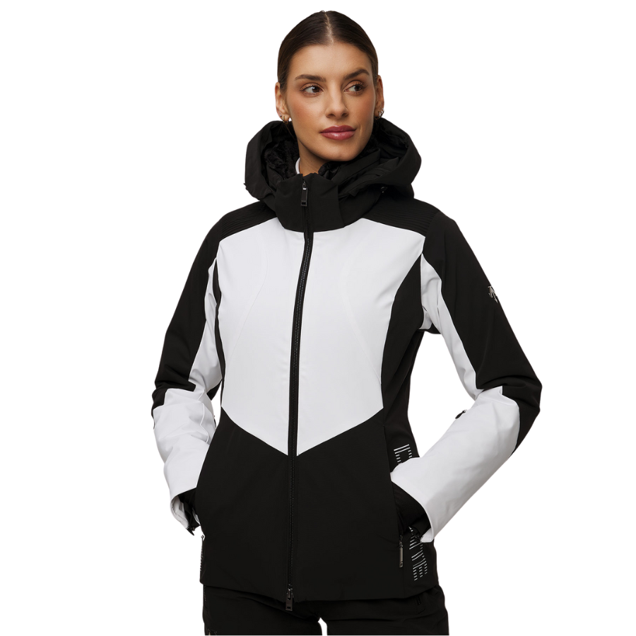 Descente Women Insulated Jacket - White Black