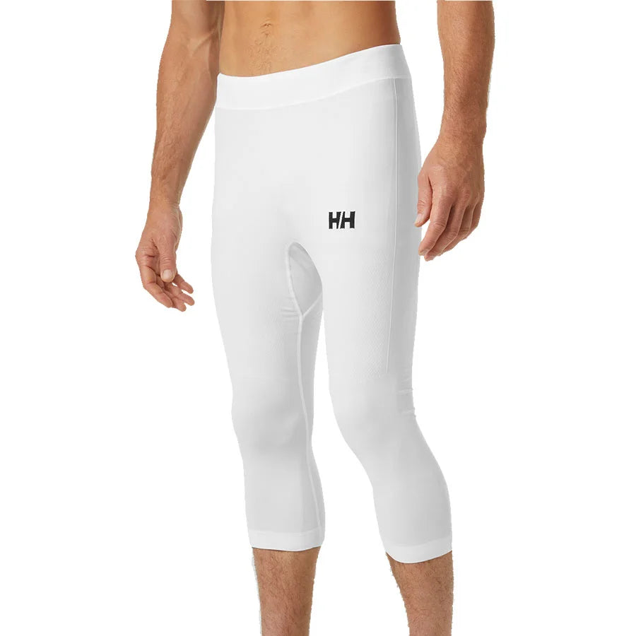 Helly Hansen Men Norway Ski Team Seamless 3/4 Base Layer Pant - White