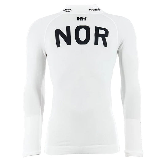 Helly Hansen Men Norway Team Racing Base Layer Top - White NSF