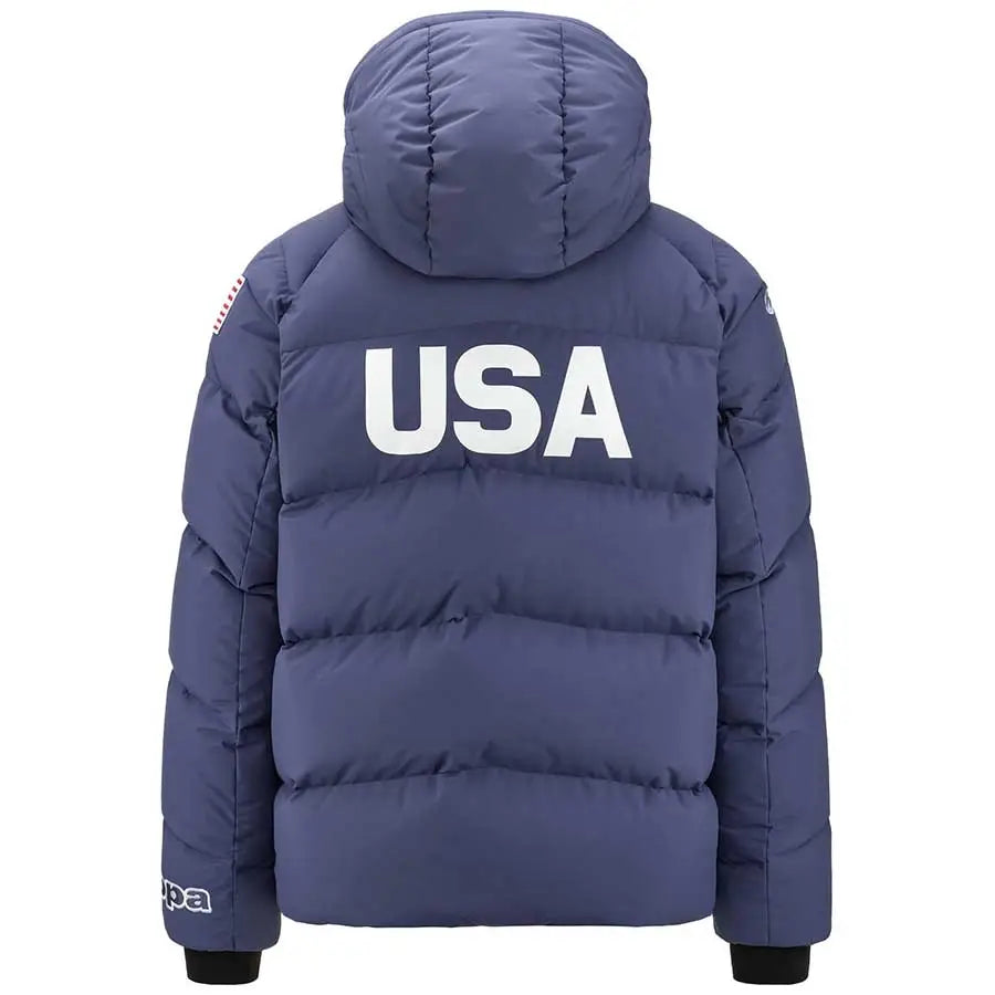 Kappa Men USA Ski Team Down Jacket - Blue Fiord