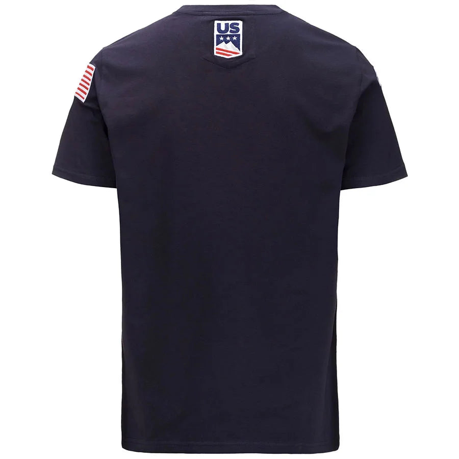 Kappa Men USA Ski Team T Shirt  - Blue Dark Navy FP