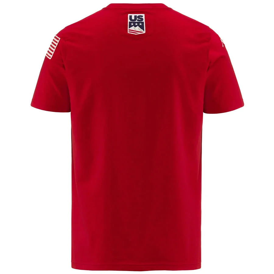 Kappa Men USA Ski Team T Shirt  - Red FP