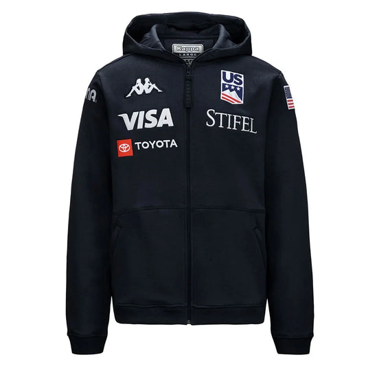 Kappa USA Team Sweater Hoodie Jacket  - Blue Dark Navy