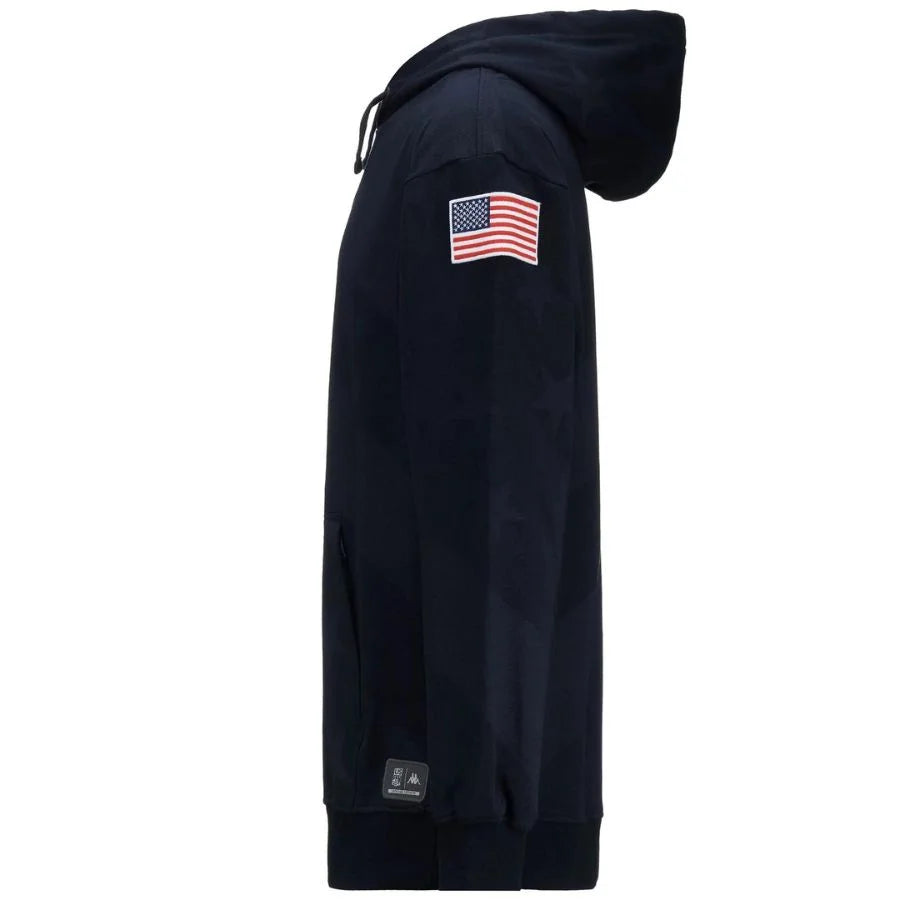 Kappa USA Team Utawi Sweater Hoodie  - Blue Dark Navy