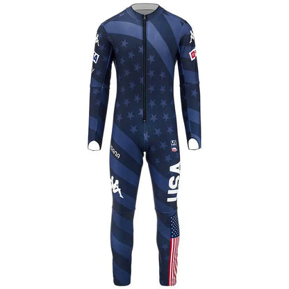 Kappa Kids USA Ski Team SL Race Suit - Blue Dark Navy USST