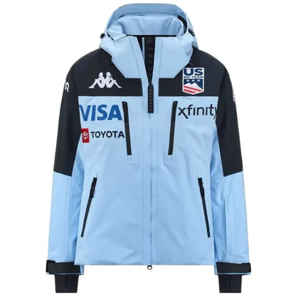 Kappa Women USA Ski Team Jacket - Azure Navy Black USST