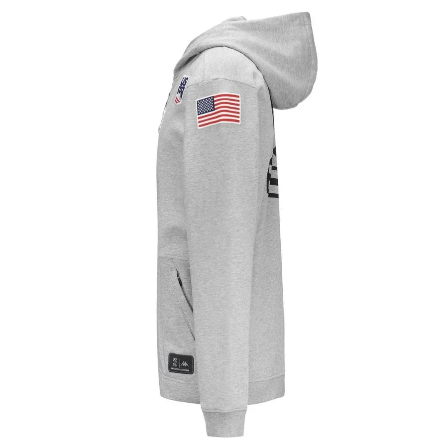 Kappa USA Team Arufeoda Sweater Hoodie  - Grey