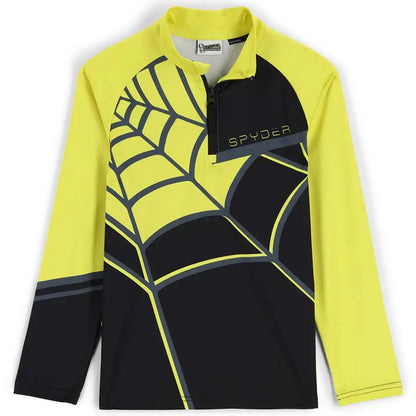 Spyder Kids Web First Layer Shirt - Black Citron