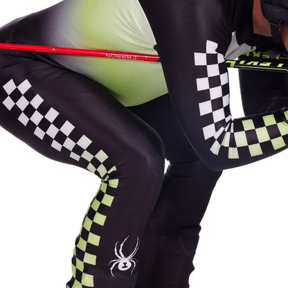 Spyder Men World Cup DH Race Suit - Black Lime Ice