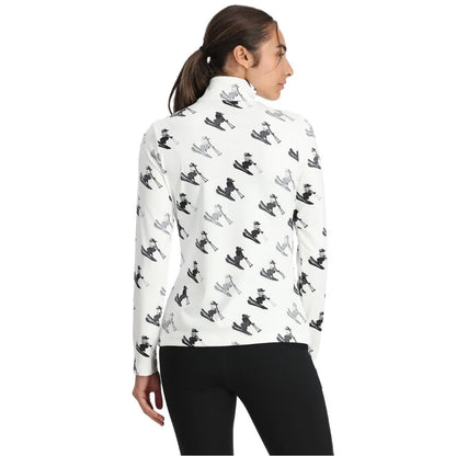 Spyder Women Vivid First Layer Shirt - White Ski Print